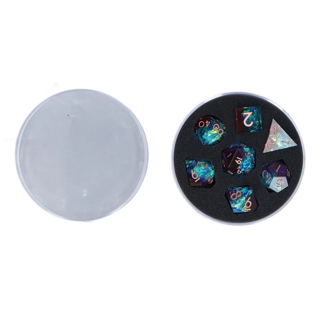 DND Dice Set Resin Polyhedral & Dragon Dice With Box For