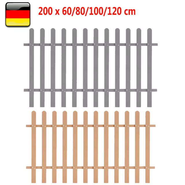 Lattenzaun WPC Gartenzaun Friesenzaun Zierzaun Zaun Holzzaun Zaunlatten 200cm