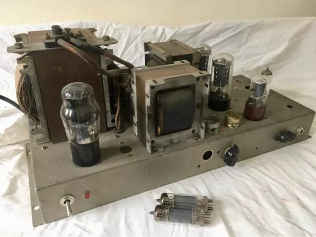 Selmer 1960s recording valve/tube power amplifier. Tube changing. Power Soak