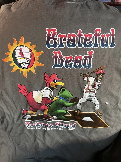 ST. LOUIS CARDINALS Grateful Dead Extra-Large 2017 Tribute Night T-Shirt  $35.00 - PicClick