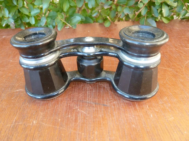 ANCIENNE PAIRE JUMELLES Theatre Opéra Bronze Chevalier Opticien Du Roi