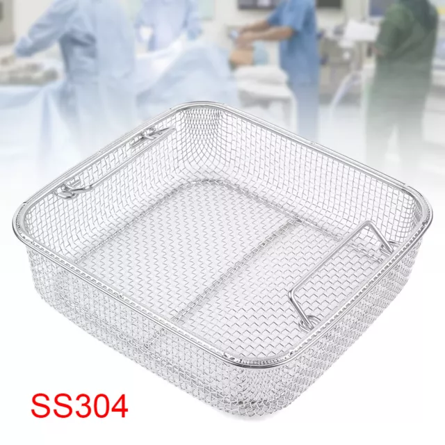 304 Stainless Steel Sterilization Basket Box Tray Case Fit Medical Surgical Tool