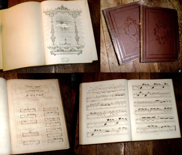 recueil de 27 sonates Joseph Haydn 2 volumes partition piano violon  1840-1845