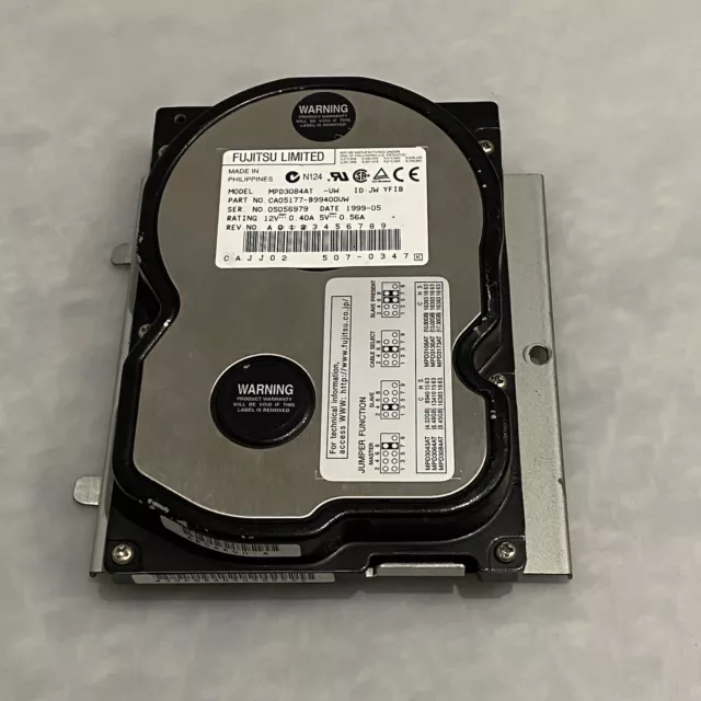 Hdd 8.4Gb, Fujitsu Mpd3084At, Ca05177-B99400Uw, Date: 1999-05