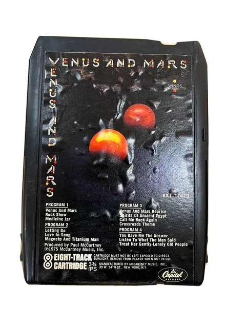 Paul McCartney & Wings Venus And Mars 8 Track Tape Refurbished.