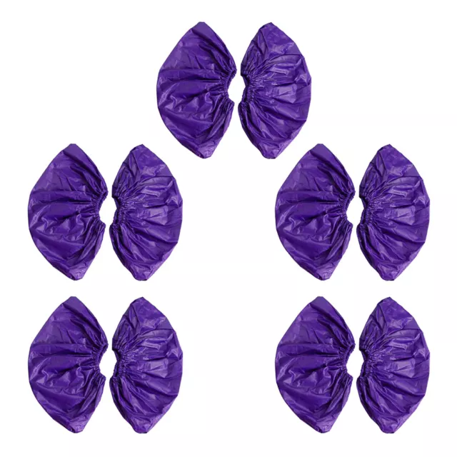 5 Pairs Reusable Shoe Covers Non Slip Boot Covers for Household Purple