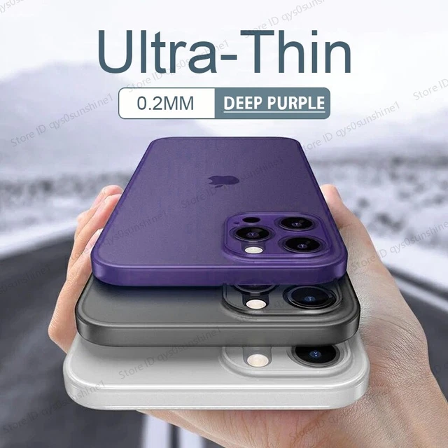 For iPhone 13 12 11 Pro Max SE XS XR 14 8 Ultra-thin Matte Hard Clear Case Cover