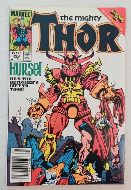 THE MIGHTY THOR 363 newsstand marvel comic book avengers mangog loki hercules