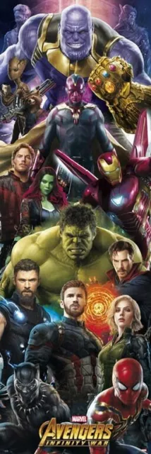 Marvel Avengers Infinito Guerra 53x158 CM 53.3x157cm Nuovo Sigillato Film Poster