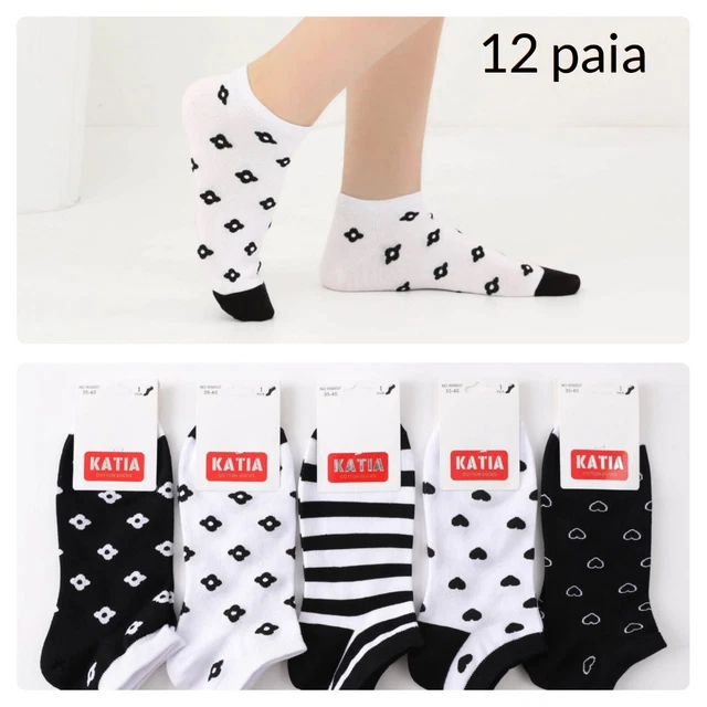 Calzini Fantasmini Donna 12 Paia - Cotone, Antiscivolo, Taglia 39-42, Ideali Per Sport E Quotidiano - Foto 11