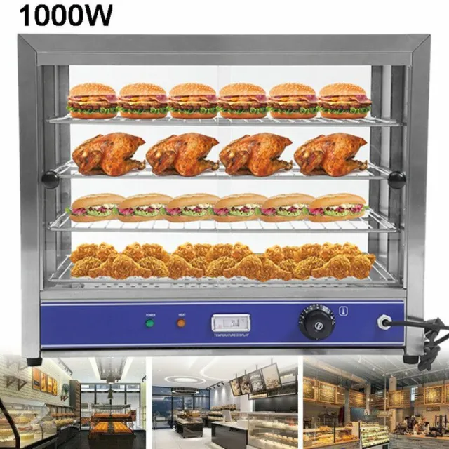 1000W Electric Hot Food Warmer Display Commercial Cabinet Counter Showcase