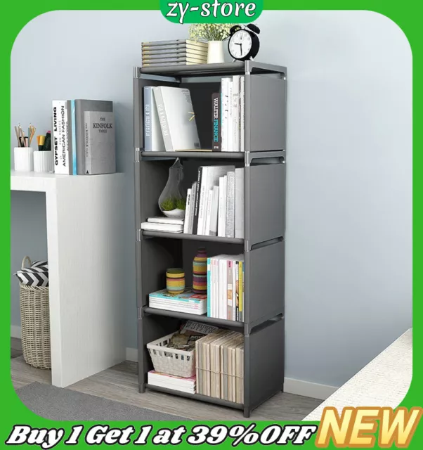 5-Tier 4 Cubes Modern Book Shelves Storage Shelf Bookcase Display Unit Organizer