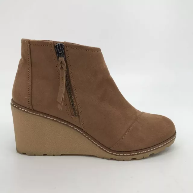 SUGAR WOMENS ANKLE Boots Booties Wedge Heel Faux Suede Zipper