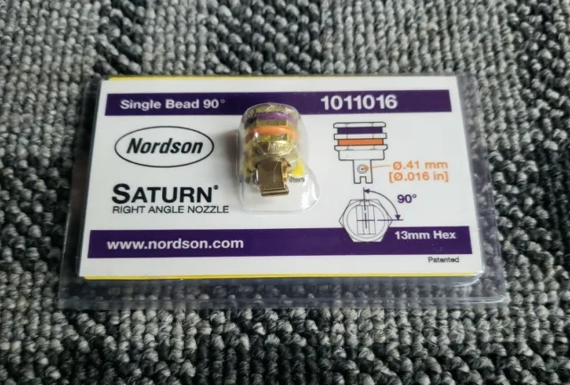 1011016 Nordson Saturn Single Bead 90⁰ Purple/Orange Right Angle Nozzle 14 Avail