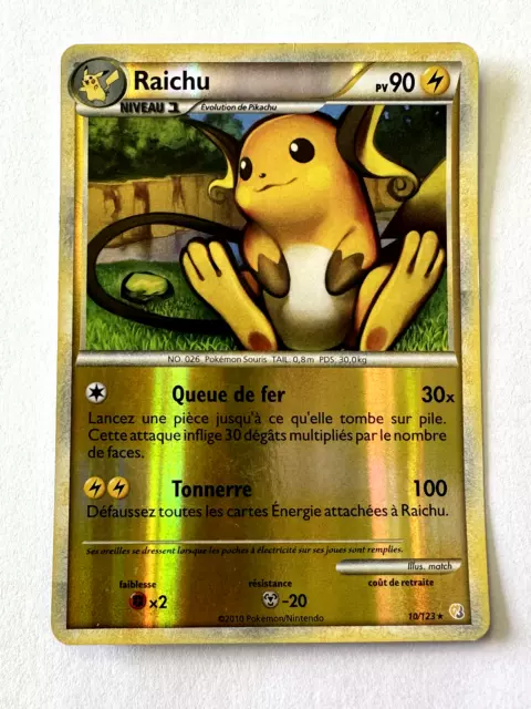Carte Pokémon - Raichu - 10/123 Reverse - Français - Occasion