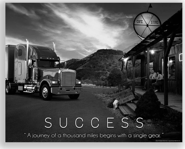 TRUCKER DEFINITION SEMI Truck Quotes Poster Dispatch Driver Convoy