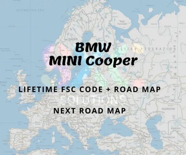 Europe West Next 2024 / Europe East Next 2024  Road Map + FSC Code BMW MINI