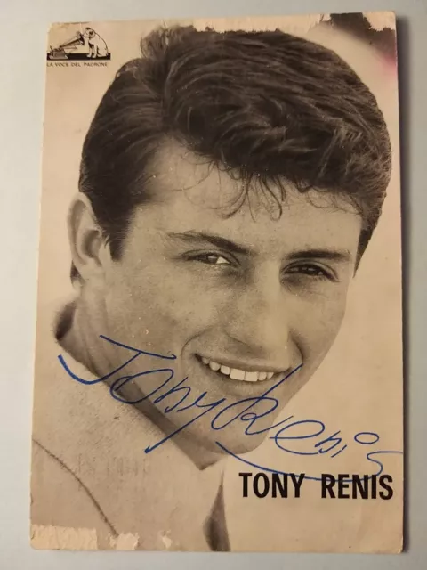 Cantante - Tony Renis - Autografo originale.
