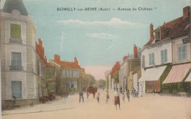 CPA 10 ROMILLY sur SEINE (Aube) Avenue du Chateau   carte colorisée