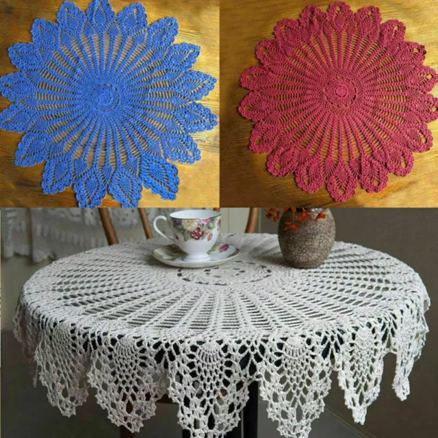 Vintage Lace Tablecloth Rectangle Round Dining Table Cover Home Desk Decor Party