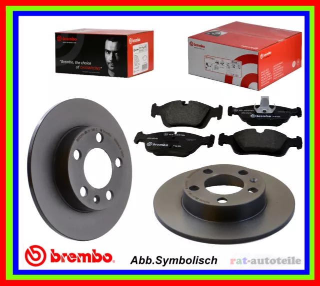 Brembo Max 2xBremsscheiben 247mm+Bremsbeläge -HA- PEUGEOT 106,206,306,diverse