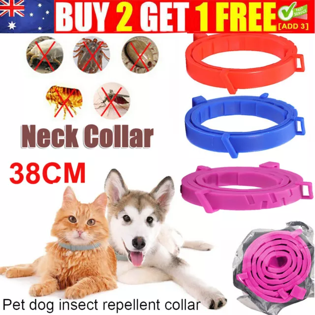 Anti Flea and Tick Neck Collar for Pet Dog Cat 8 Months Protection Adjustables