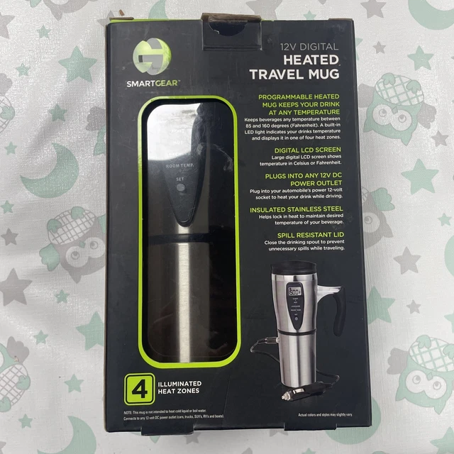 Smartgear 12V Digital Programmable Heated Travel Mug New Open Box 2