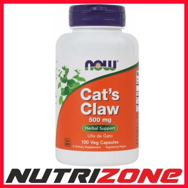 NOW FOODS CAT'S Claw 500mg Immune Booster Cardiovascular Health 100