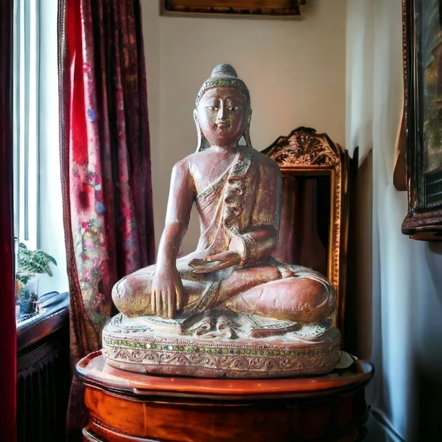 Buddha / Burma  / 19. Jhdt. / Holz / Myanmar / Skulptur / Mandalay Stil