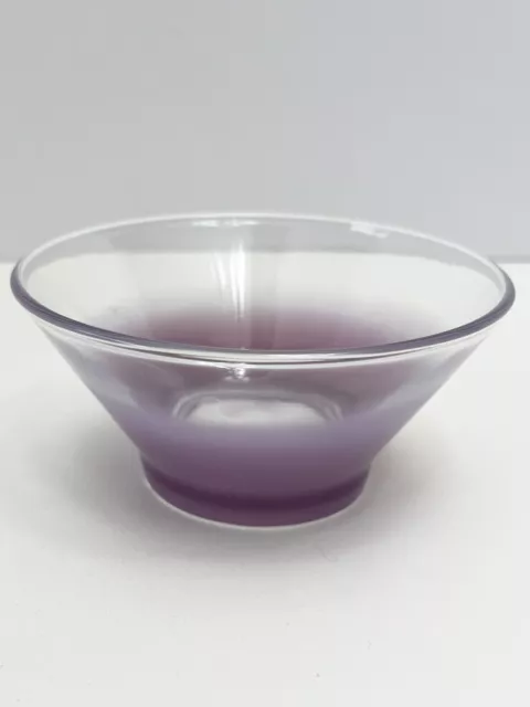 VTG MCM Blendo Purple Ombre Frosted Glass 5" Salad Dip Bowl Small