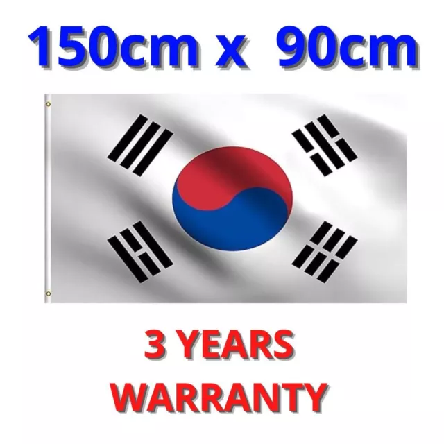 Premium Large South Korean Flag Heavy Duty Outdoor Banner 90cmx150cm South Korea