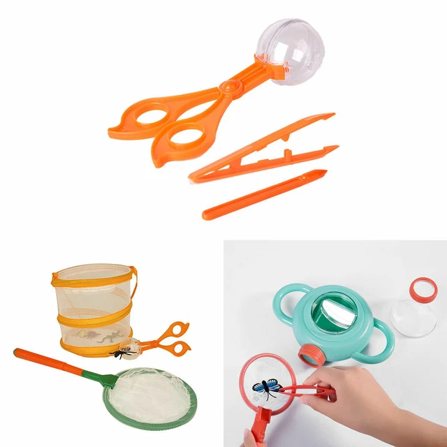 Kit D'exploration Nature Pour Enfant : 2 Boîtes Loupe Avec Pinces Et Bâtonnet, Jouet Extérieur 3-6 Ans, Observation Insectes Kit D'exploration Nature Pour Enfant : 2 Boîtes Loupe Avec Pinces Et Bâtonnet, Jouet Extérieur 3-6 Ans, Observation Insectes