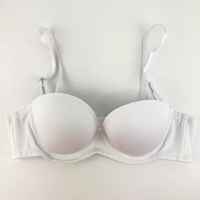 Women's Strapless Convertible Push Up Bra Padded Clear Backless