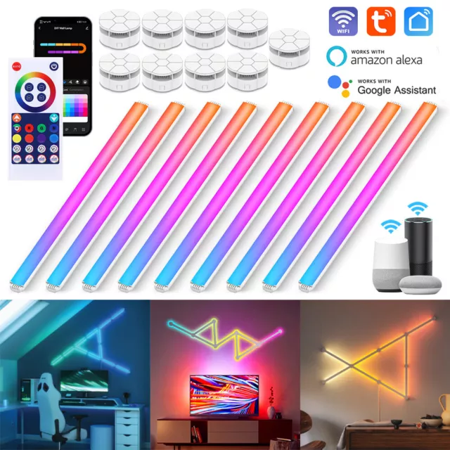 LED Smart Wall Lights RGBIC Gaming Light Bar Music Sync Dimmable WIFI Wall Light