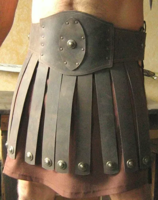 MEDIEVAL KNIGHT ROMAN Gladiator Leather Waist Armor Kidney Belt Wide ...