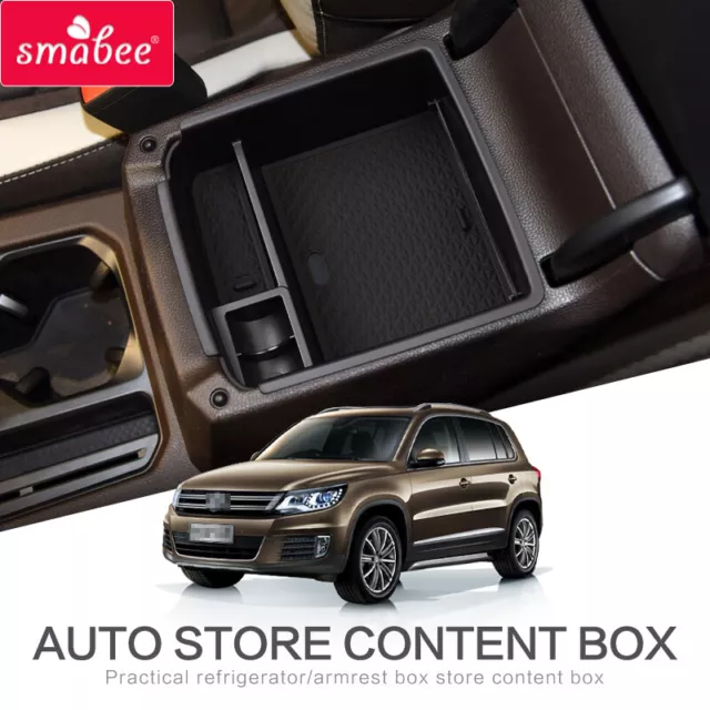 Car Armrest Box Storage for Volkswagen VW Tiguan Mk2 2016-2020 Central Organizer