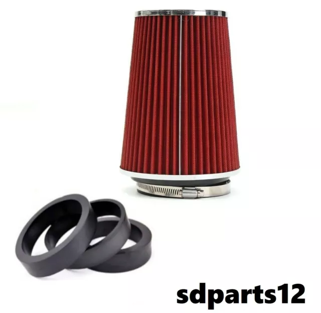 155mm Kit D'Admission Filtre A Air Sportif Cone Maille Haut Debit Pour BMW Ford