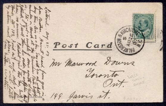 Canada Palmerston & Kincardine 1907 Rpo Ppc