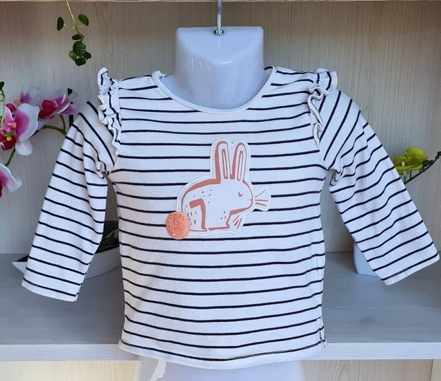 Camicia a maniche lunghe bambina Next taglia 74-6/9 mesi manica lunga t-shirt coniglio motivo 2