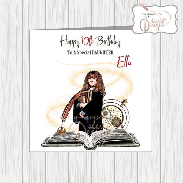 PERSONALISED HARRY POTTER Hermione Birthday Card Daughter Granddaughter