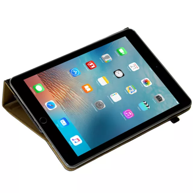 Leder Schutzhülle für Apple iPad Air 1 Tablet Tasche Cover Case Stand schwarz 2