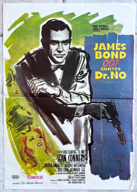 JAMES BOND 007 Contre Dr.NO, S.Connery Affiche originale 1963, film poster 40X60