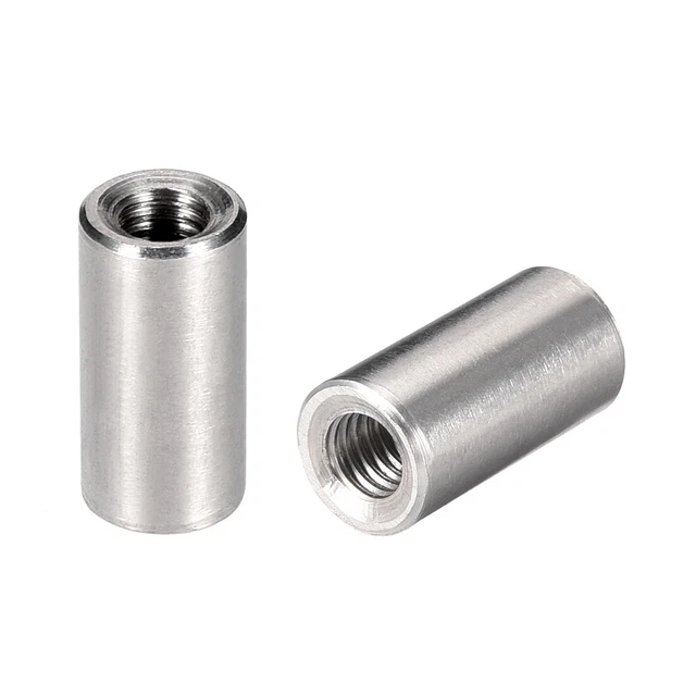 M6 Rotondo Connettore Dadi 304 Acciaio inoxGiunto Dado 20mm Lungo 5pz