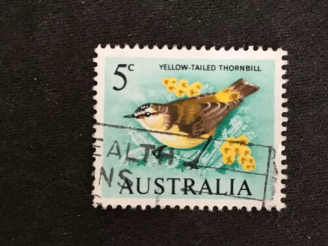 1966 Australia Decimal Definitives Native Birds 5C Yellow Tailed Thornbill Used