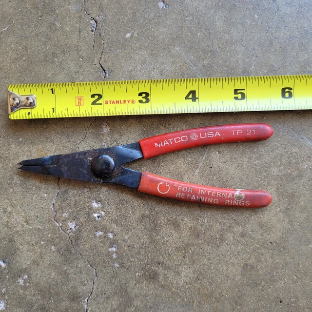 MATCO TOOLS TP21 RED Handle Straight Internal Retaining Snap Ring