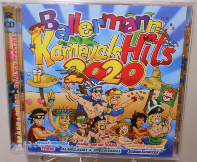 Ballermann Karneval Hits 2020 2x CD 40 Kracher Party Fete Gute Laune OVP #T1188