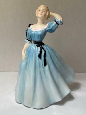 Royal Doulton Figurine Celeste HN 2237 Woman in Blue Black Dress No Box