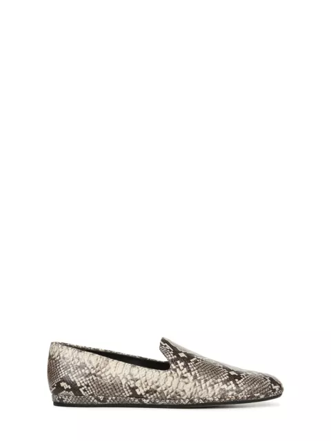VINCE. WOMENS BEIGE Snake Paz Square Toe Slip On Leather Loafers Shoes ...