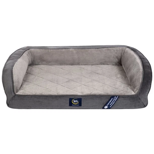Serta Large Quilted Gel Memory Foam Orthopedic Couch Dog Bed For Dog 50-90 lbs