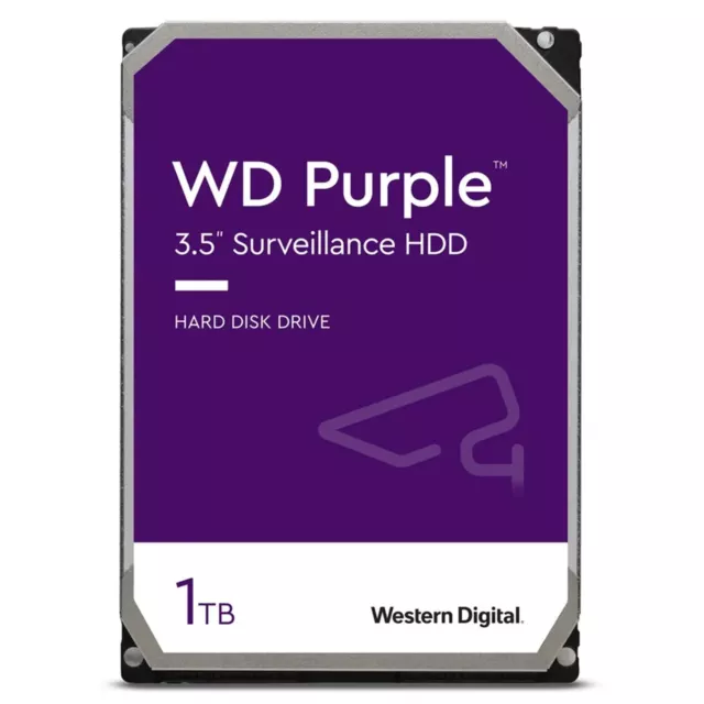 WD Purple 1TB HDD 5400 RPM 3.5" SATA Internal Surveillance Hard Drive WD10PURZ